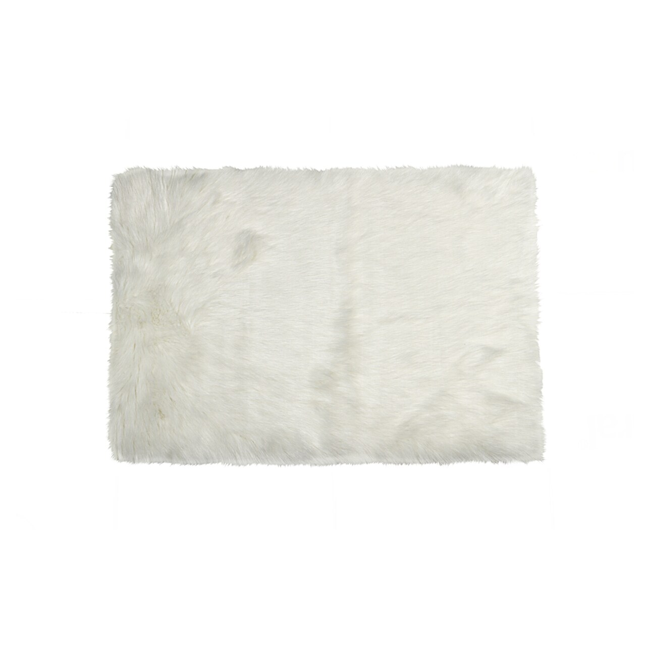 LUXE FAUX FUR HUDSON FAUX SHEEPSKIN RUG/THROW 3'X5' OFF WHITE